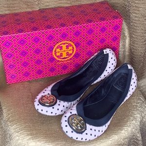 Tory Burch Caroline 2 Ballet Flats in Polka Dot
